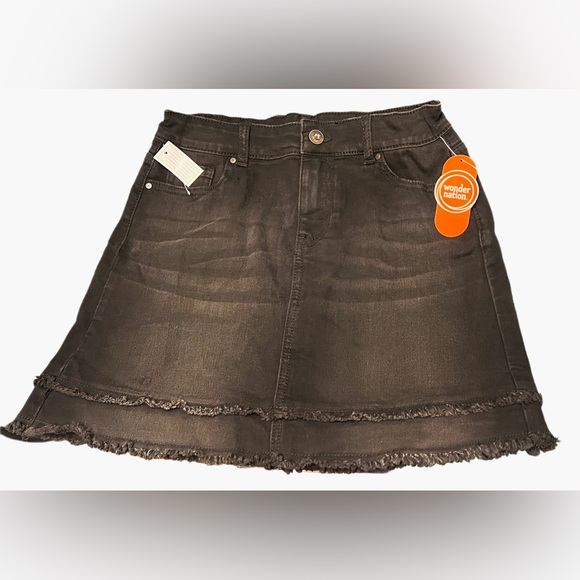 Girls Black Jean Skirt - Picture 1 of 7
